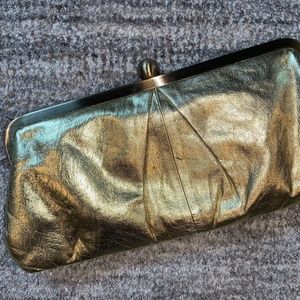 Gold Pleather Clutch